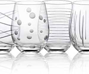 RorAem Wine Glasses Stemless Wine Glass Set of 6