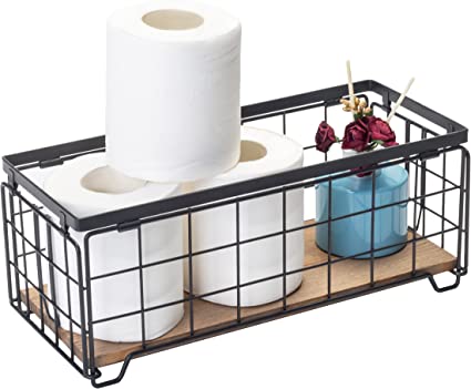Autumn Alley Galvanized Double Toilet Paper Roll Holder With Shelf